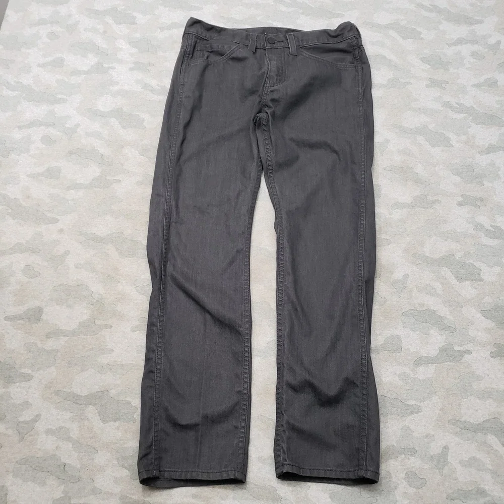 Levi's 513 Jeans Mens 32x30 Gray Slim Stright Stretch